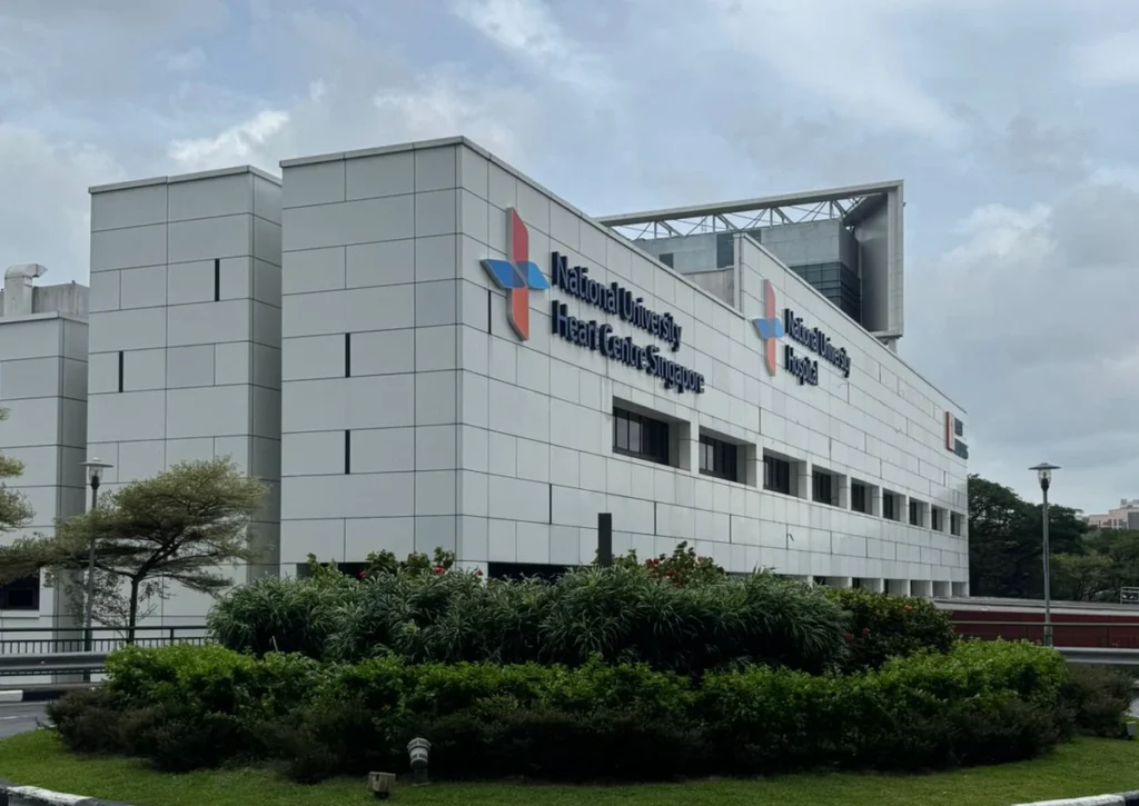 National University Heart Centre Singapore 3D box-up signage on building wall for strong visibility