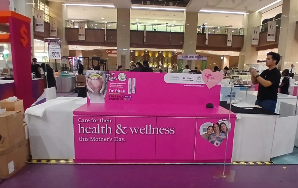 Using large-format printing for temporary promotions or special offers in shopping malls