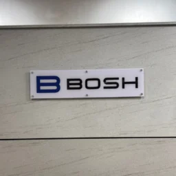Acrylic Office Reception Sign for BOSH